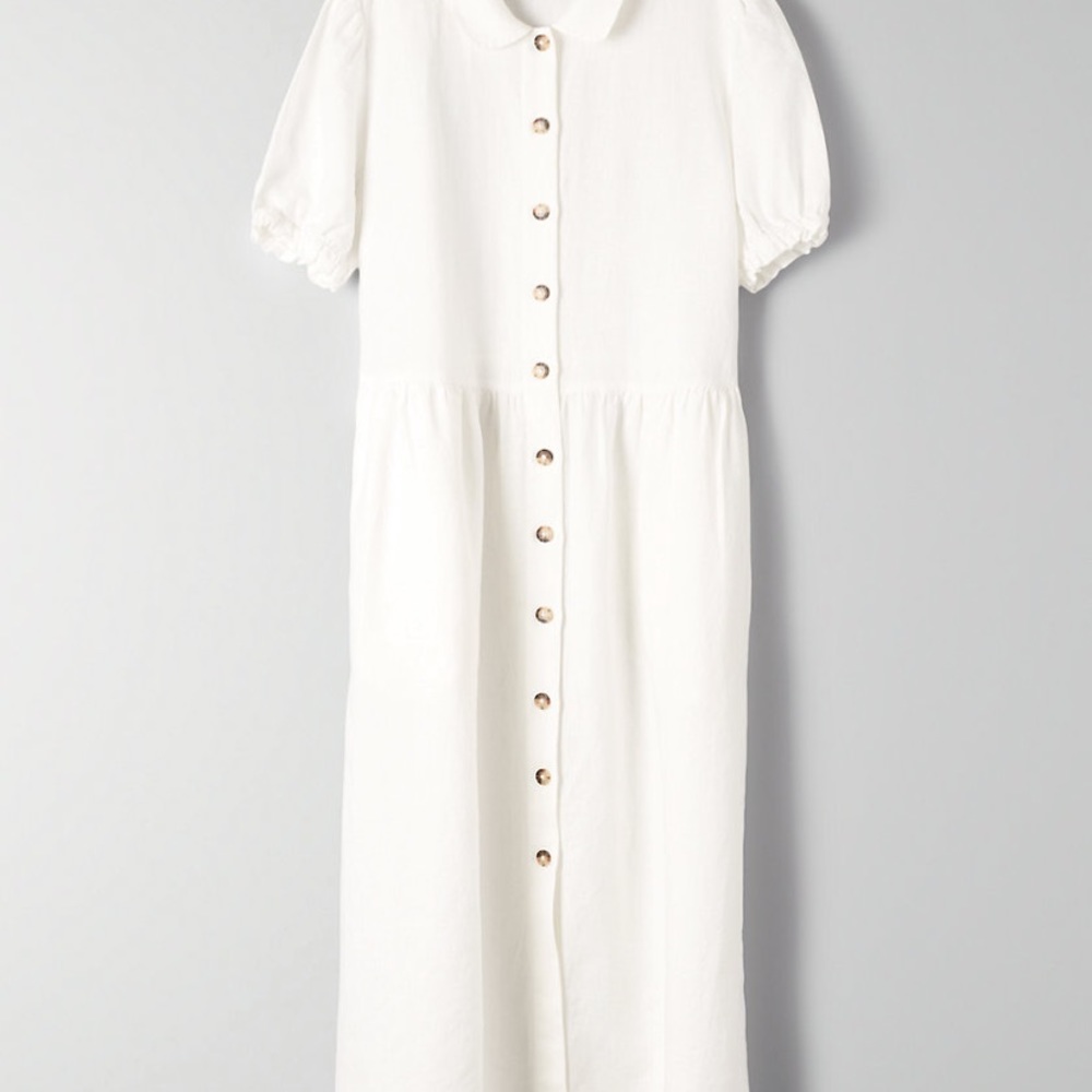 ARITZIA Wilfred Naeva Linen Button Front Dress S - Picture 8 of 16